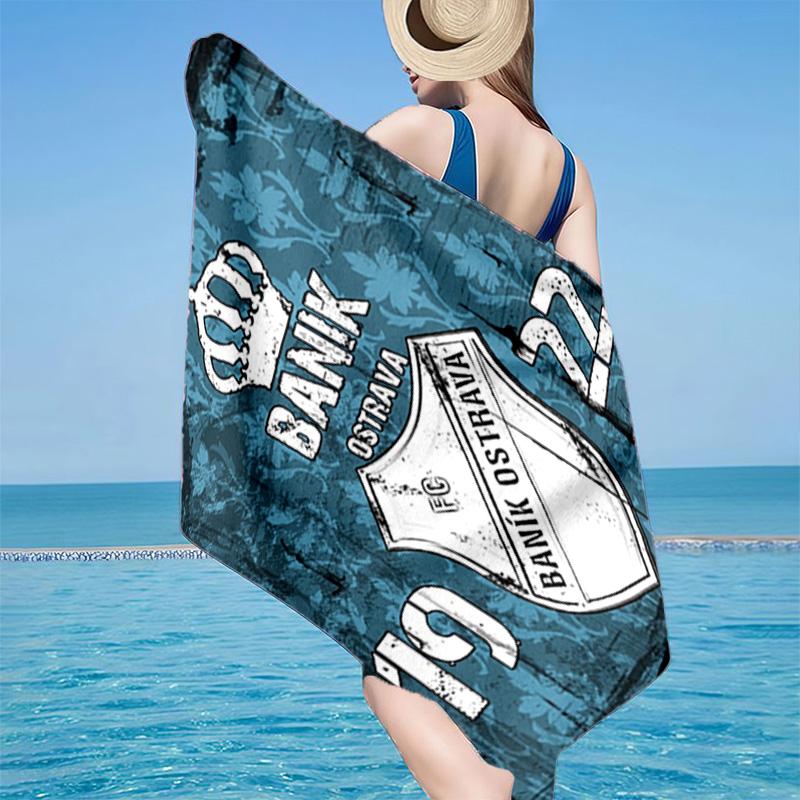 Banik Ostrava Wappen Emblem Mikrofaser Strandtuch, Leicht und Schnelltrocknend, für Sommerreisen, Strand-Essential, Schwimmbad