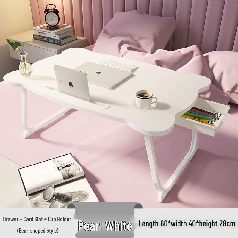 Compact Foldable Bedside Laptop Desk for Dorms and Rentals