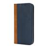 For Samsung Galaxy S25 Case Calf Texture 3 Card Slots Color Splicing Leather Phone Cover