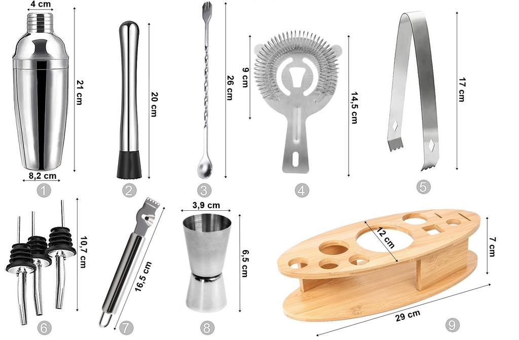Derby Bartender Set 10 Pieces