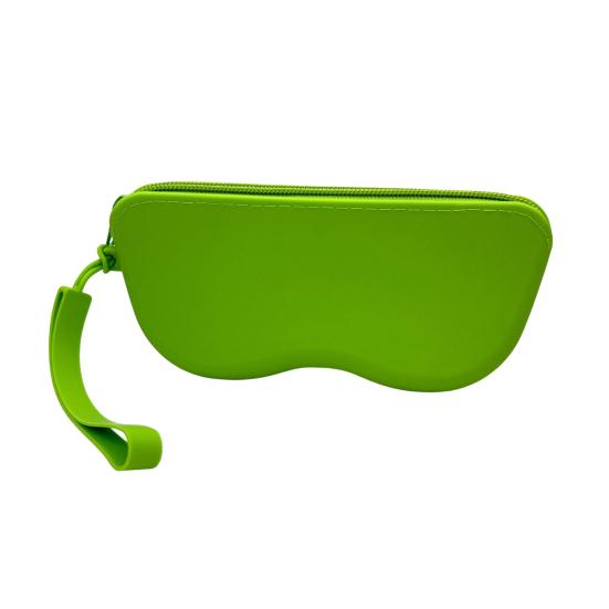 Silicone Glasses Case Portable Sunglasses Pouch with Zipper Lanyard Waterproof Large