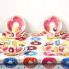 Disposable Donut Table Cover Rectangular Donut Tablecloth Birthday Party   Picnic