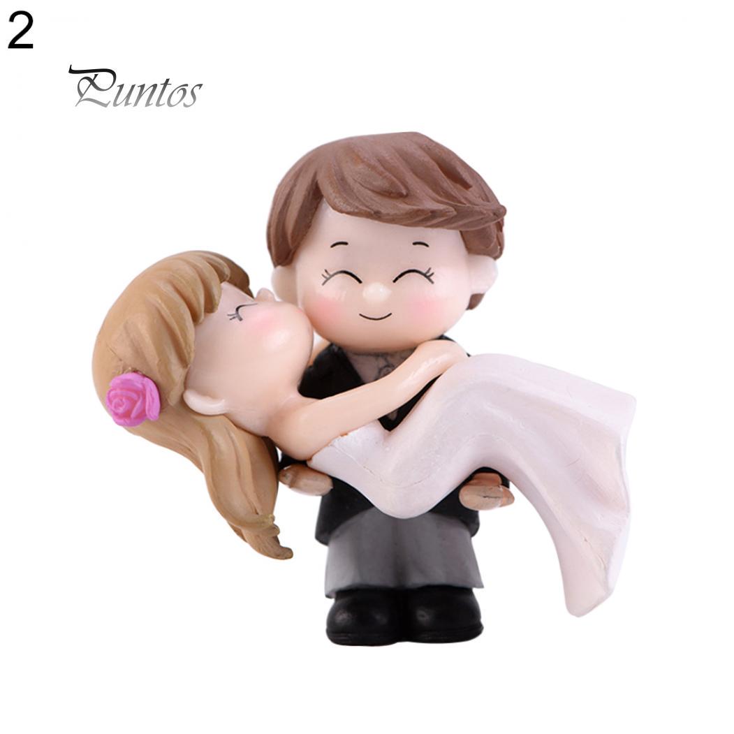 

Домашний комплект Сладкая пара Невеста Жених Модель Миниатюрный пейзаж Свадебный декоративный орнамент черный белый