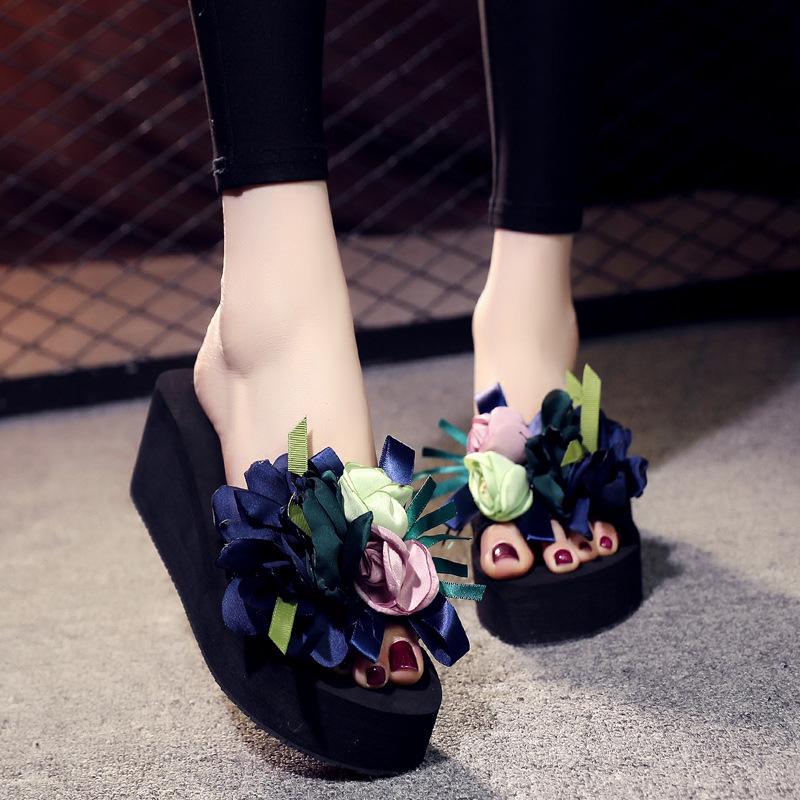 

Женские шлепанцы Shanjiao с толстой подошвой 6 см, нескользящие, для пляжа Size 36