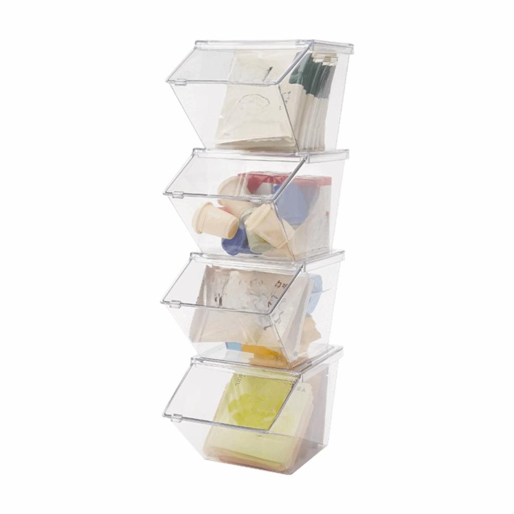 Stackable Tea Bag Storage Box Acrylic Tea Bag Holder Household Tea Bag Organizer Capsule Coffee