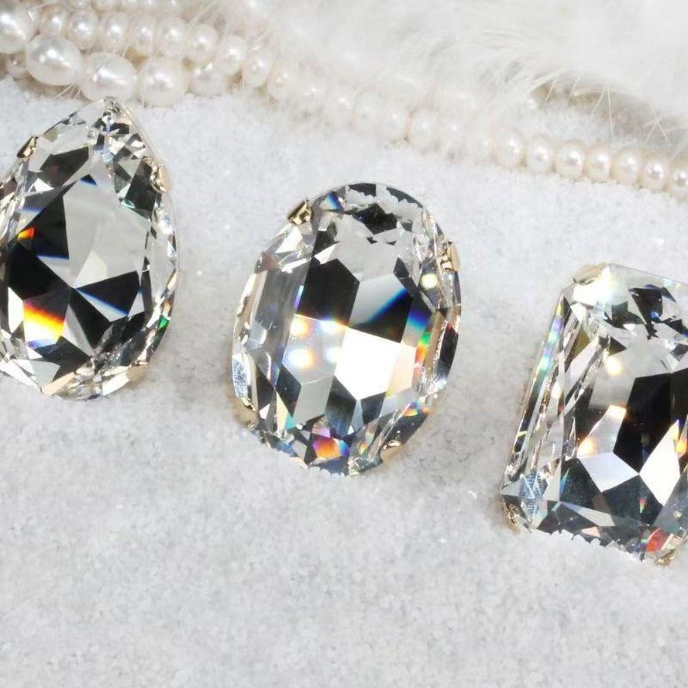 3PCs Square Shape Vintage Wedding Ring Adjustable Size Adjustable Crystal Ring Party Accessories
