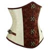 Short Steel Girdle Tummy Control Corset Brown
