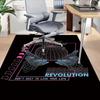 1pc FUTURE REVOLUTION Home Office, Durable Polyester Floor Mat with Easy, Office Decor, Urban Style, Nonslip Backing
