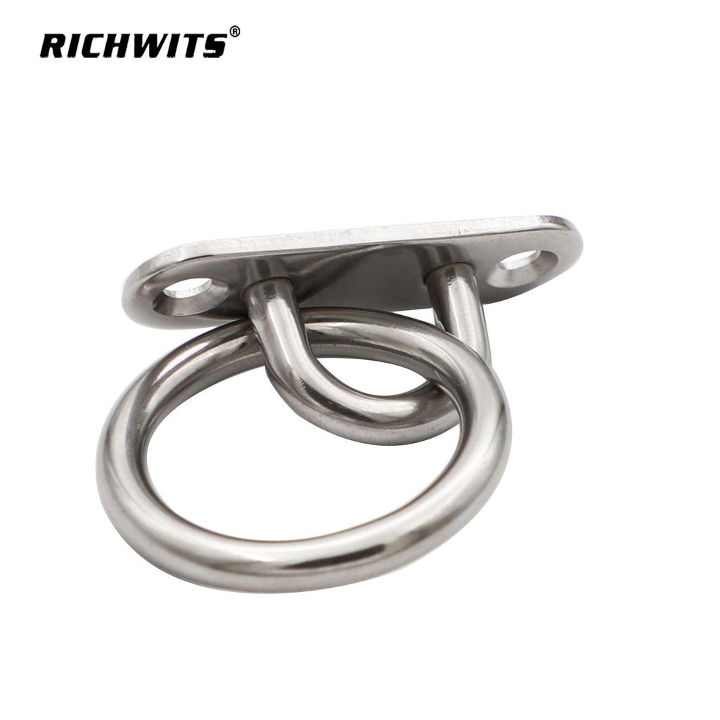 [5mm 304] Elliptical With Ring / Eye Plate Square Door Hook Rope Pull Ring Plate Seat Hardware Fittings 304 Stainless Steel 316