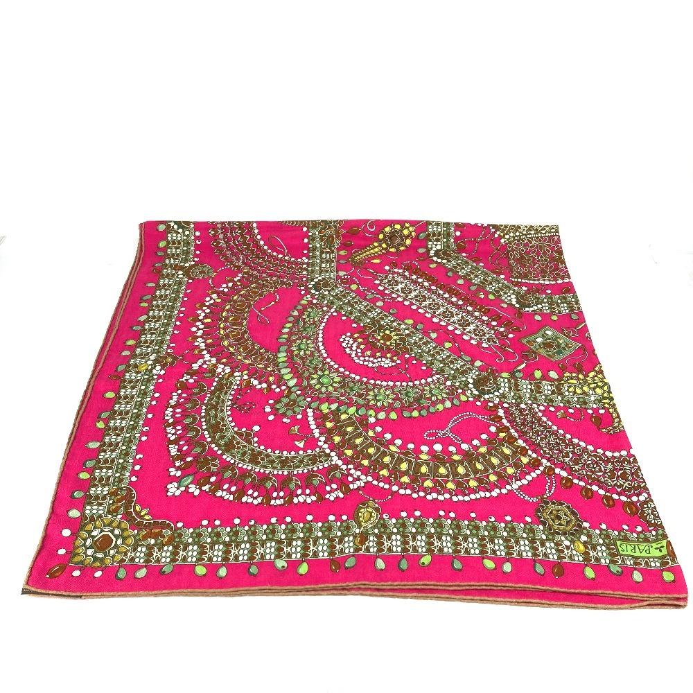 Hermes Maharaja's Jewelry Calle Jean 140 Large Format Shawl Stole / Shawl Scarf