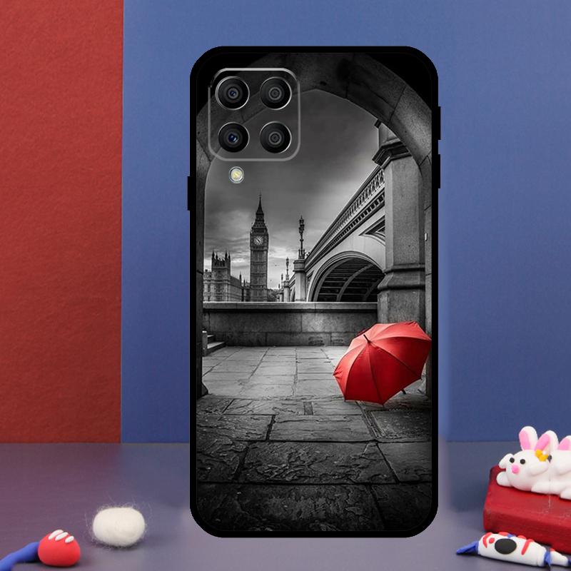Red Umbrella Eiffel Tower For Samsung Galaxy M14 M34 M54 M33 M13 M23 M53 M15 M55 M31 M51 M20 M30s M32 M52 Phone Case