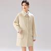 Women's 100% Merino Wool Double-Faced Lapel Winter Coat