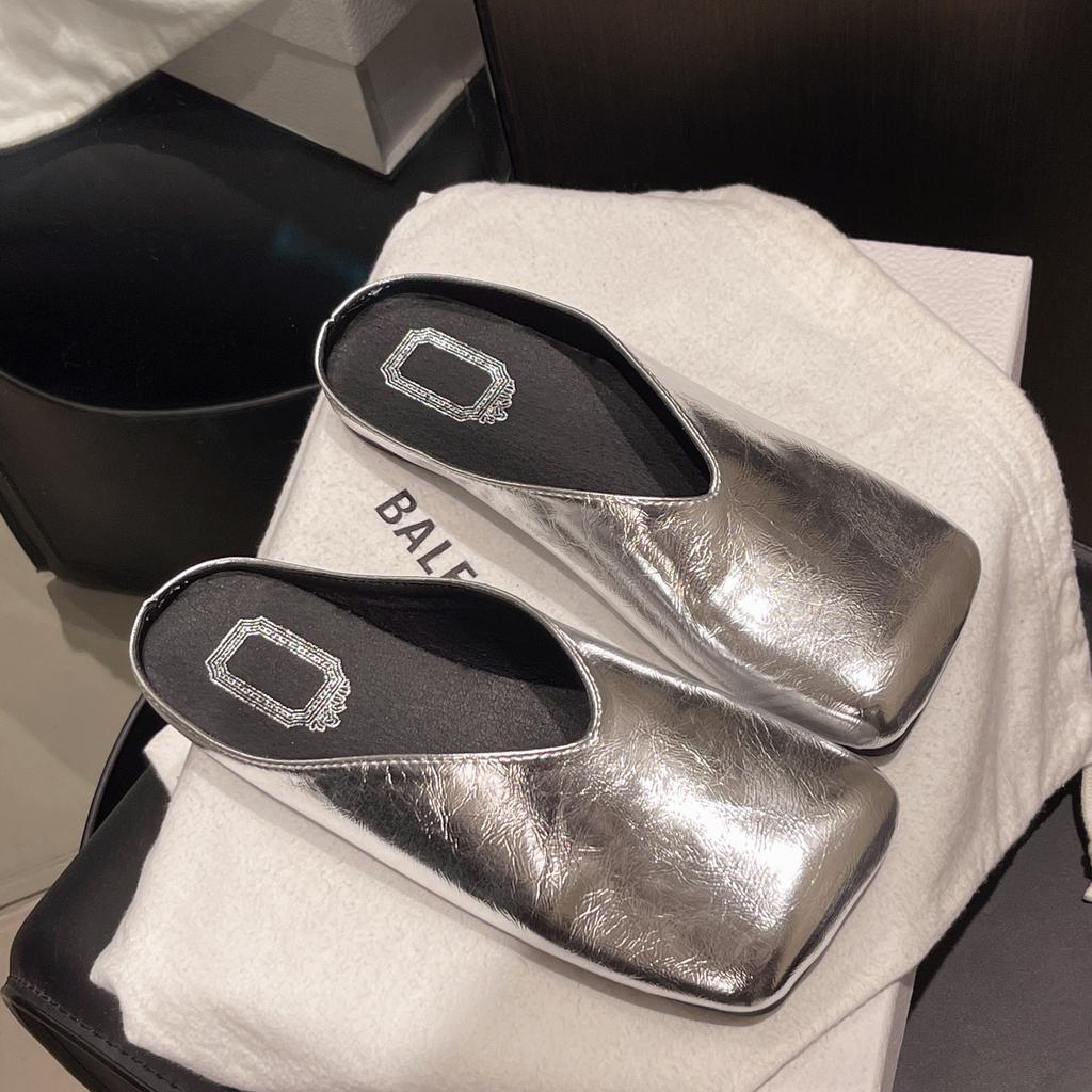 Damen Wildleder Ballerinas Mules Schuhe Eckige Zehenpartie Slingback Hausschuhe Lässige Sandalen 2025 Trend Sommerkleid Flip Flops Bequeme Mujer Pantoletten