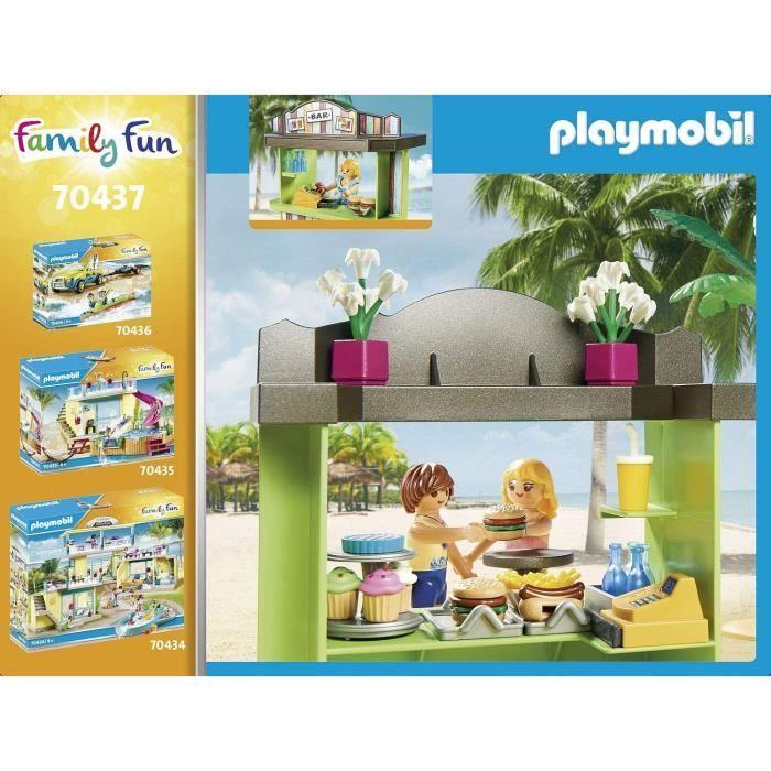 PLAYMOBIL - 70437 - Snack de plage - Family Fun - Mixte - Plastique - 420g - 66 pièces