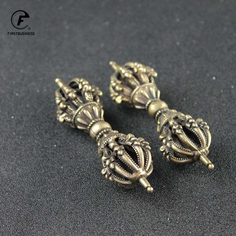 3 Style Copper Buddhism Dorje Cross Vajry Pestle Vintage Crafts Ornaments Tea Pet Desk Decoration Home Decor Accessories Gift