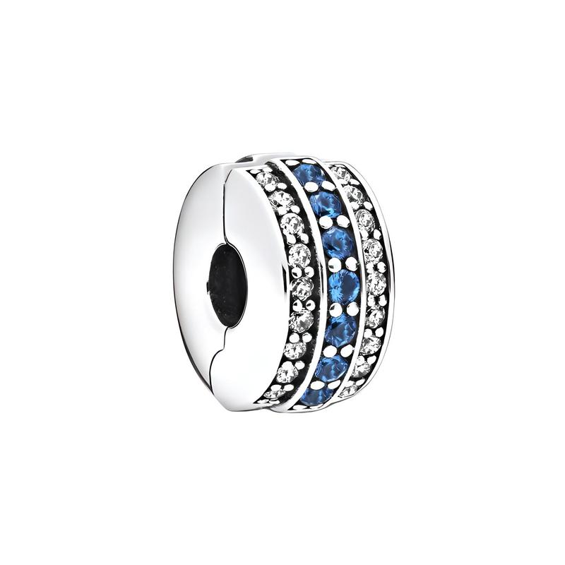 Pandora Moments Charm Silicone Clip Women s Blue 798480C01 синий