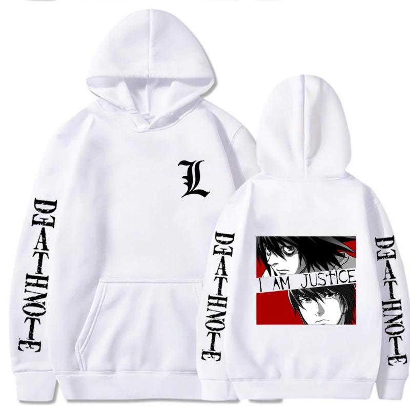 Yagami Light L·Lawliet Death Note Men's Hoodie Sweatshirt Men Womnen Fashion Brand Design Pullover Men's Fleece Hoodies