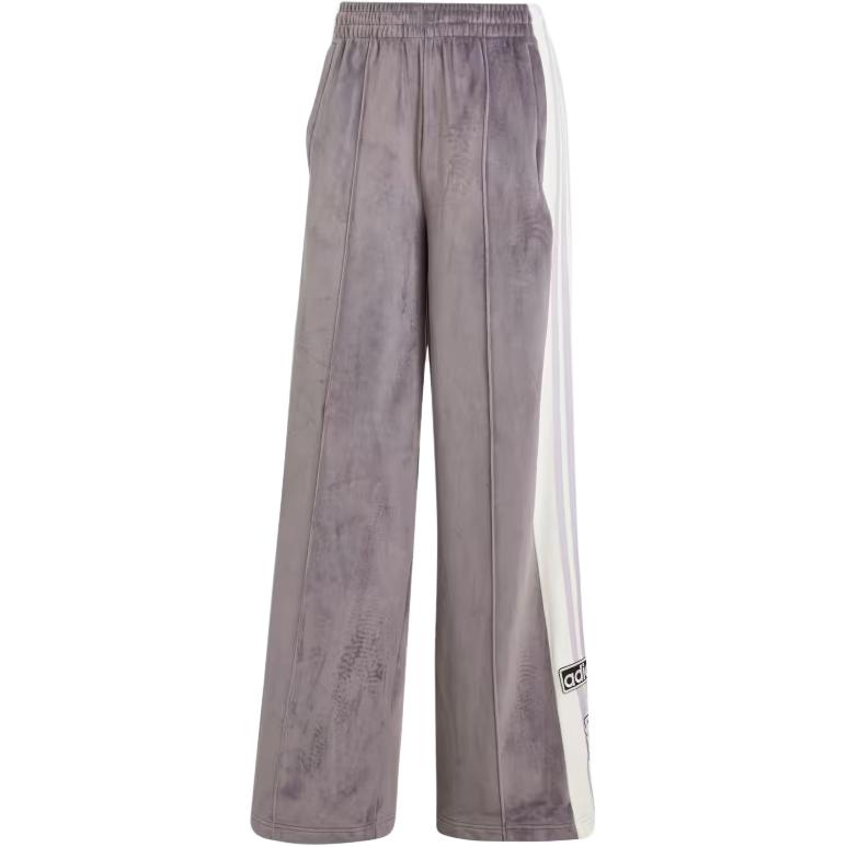 

Adidas Originals Adibreak Velour Track Loose Mid-Rise Panelled Elastic Comfortable Knitted Sports Pants Women bottoms Light-Grey IW5584 XL
