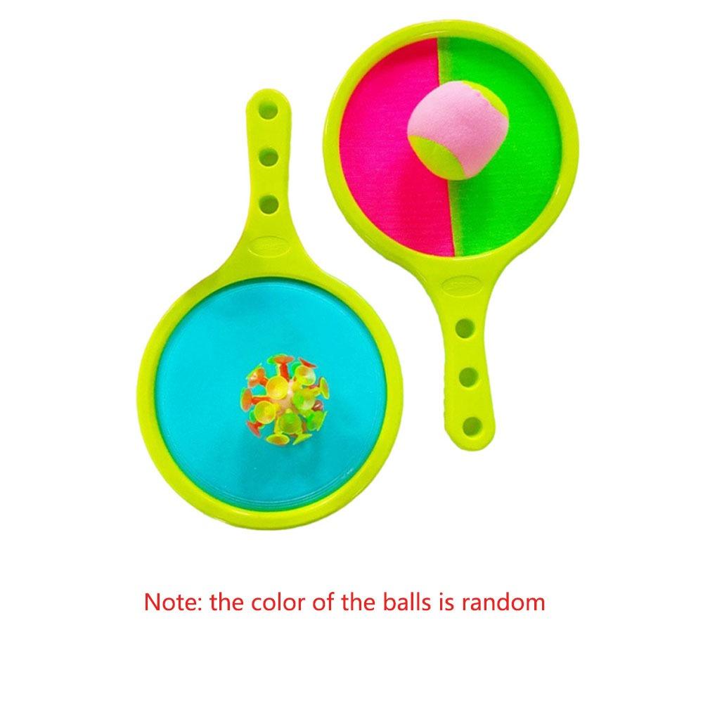 Tennis Style Toss and Catch Ball Set Disc Paddle Throwing Toy Ball  Yard Activities