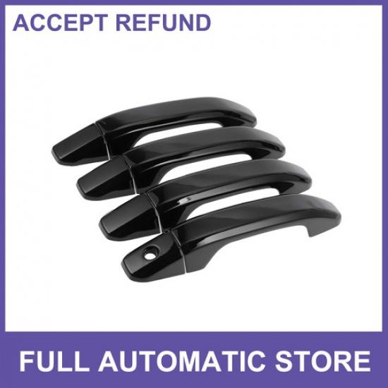 

4 pcs Exterior Door Handle Cover for GMC Yukon 2015- without Keypad Black