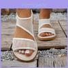Summer Beach Sandals For Women With Mesh Upper And Rubber Sole For Casual Wear