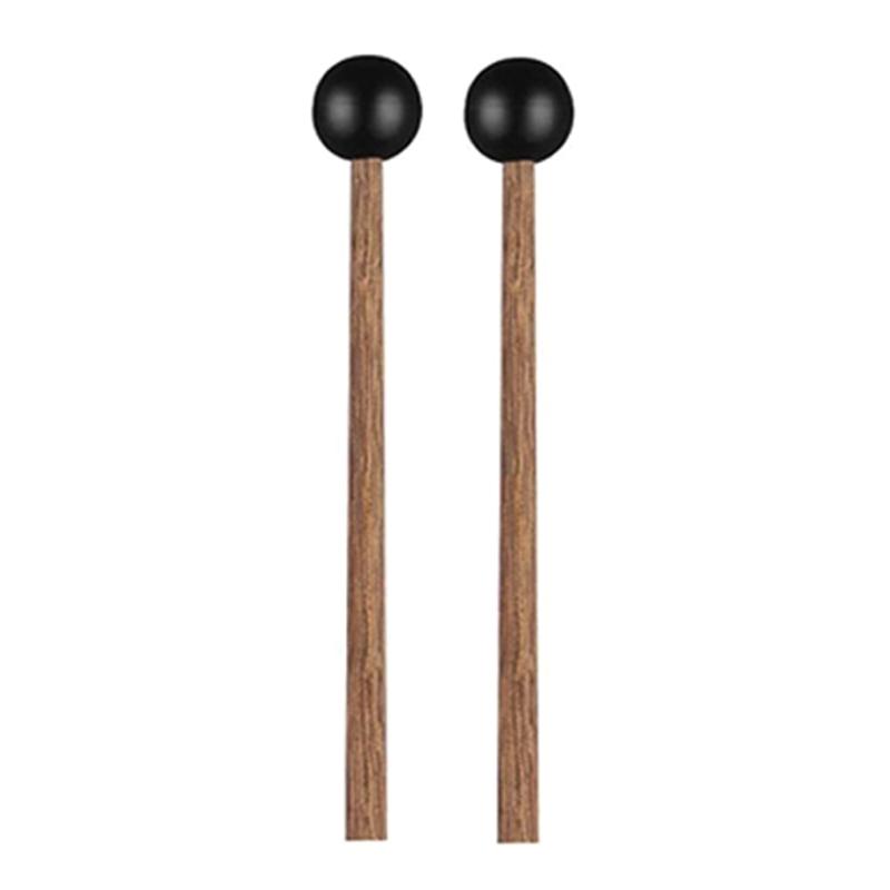 

1Pair Steel Tongue Drum Mallet Glockenspiel Drum Stick Rubber Drumsticks with Wood Handle Percussion Instrument Parts чёрный