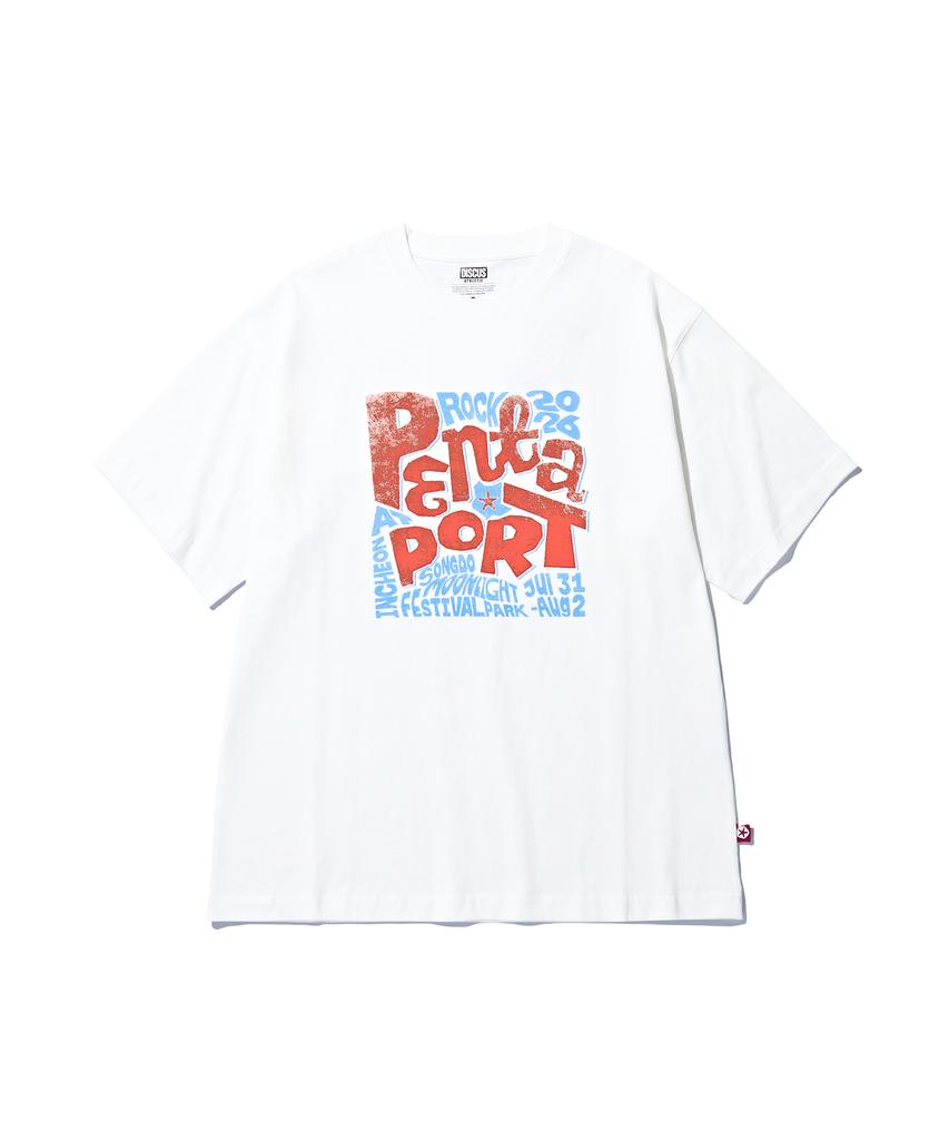 DISCUS ATHLETIC 2026 Pentaport Typo T-Shirt White