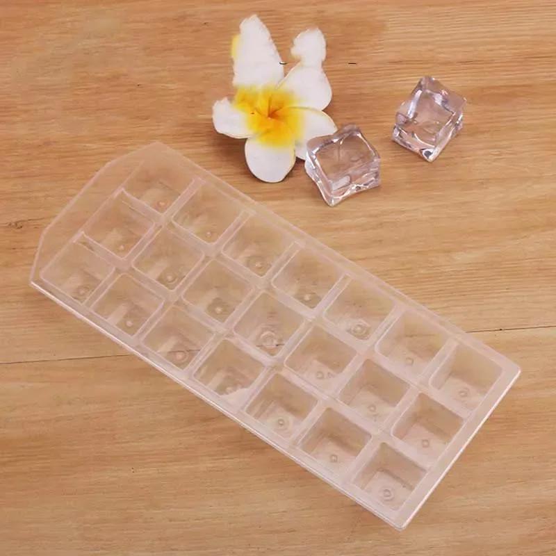 

21 Grids Reusable Ice Cube Mold, Thicken Plastic DIY Whisky Ice Tray, Jelly Freezer Mould, Household Bar Accessories Large белый