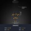 Postmodern Creative Minimalist All Copper Ceiling Chandeliers Over Dining Table Staircase Home Decor Living Room Lamps Black