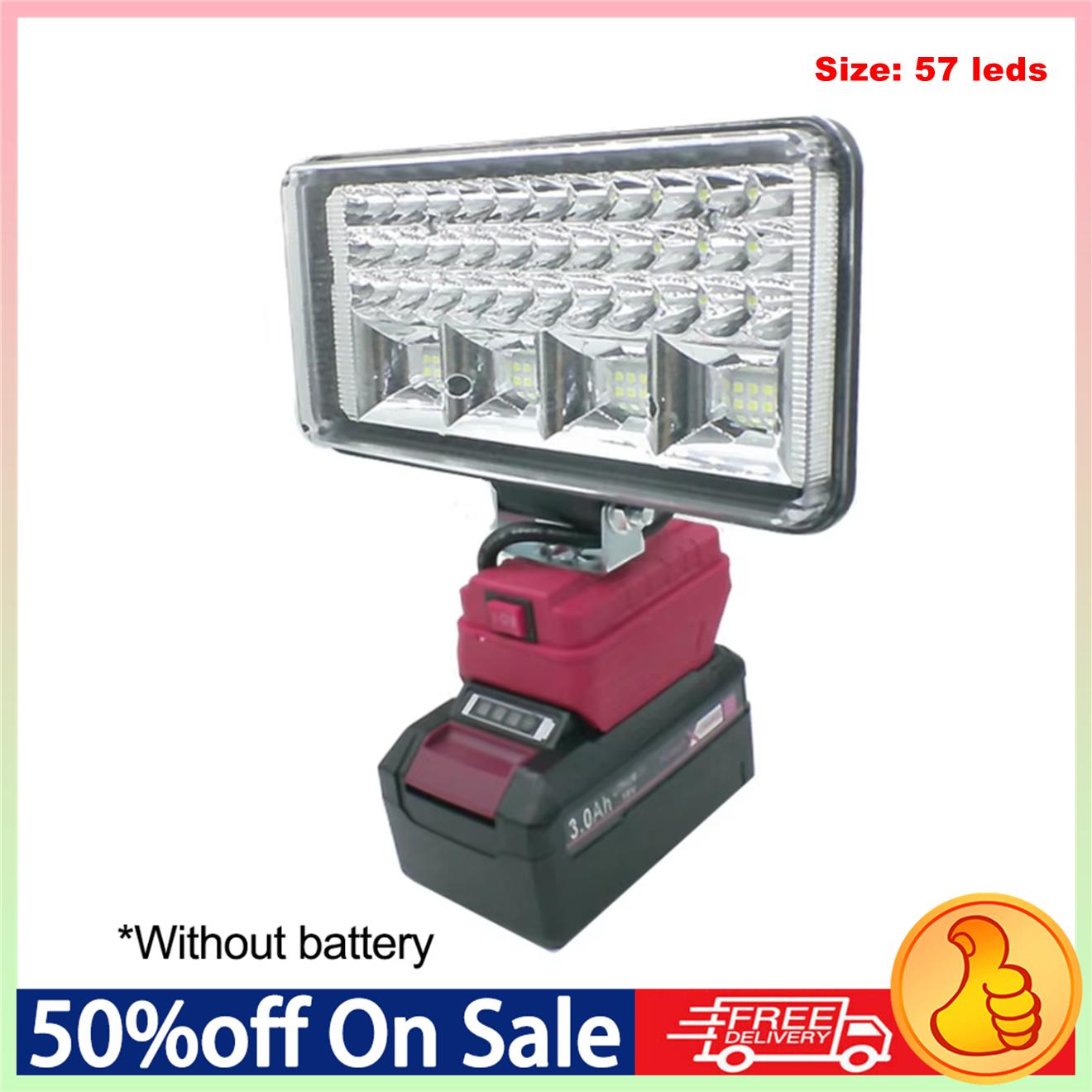 

Work Light 57 Leds For Einhell 18V Li-Ion Battery Flashlight Job Site Lighting Car Work Lamp LED Camping Light Torch Spotlight China Mainland