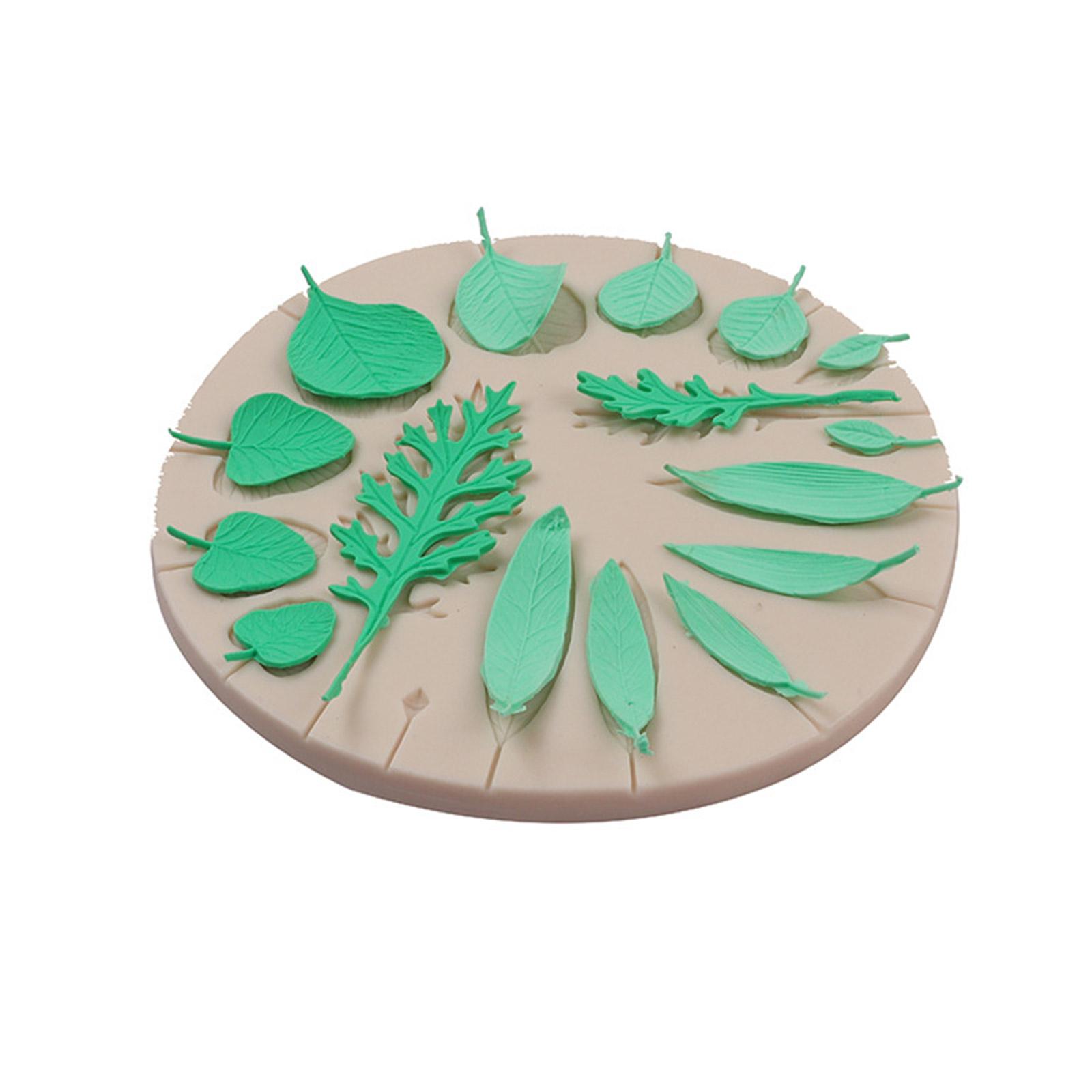 Leaves Shaped Silicone Clay Molds Fondant Mould DIY Chocolate Moulds Cake Decorating Gadgets Baking Accessories 2 Colors 1