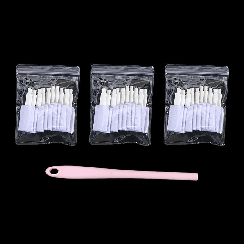 

Pack Disposable Crevice Cleaning Brushes With Replaceable Heads - Multi-Surface Detail Scrub Brush Set For Toilet Kitchen Patio 30pcs head + 1 pc handle розовый