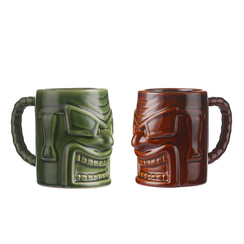 Creative TIKI MUG Hawaiian Cocktail Cup Ceramic Mask Cup Tiki Cups Ghost Face Cups Birthday Gift for Friends Best Gifts To Order