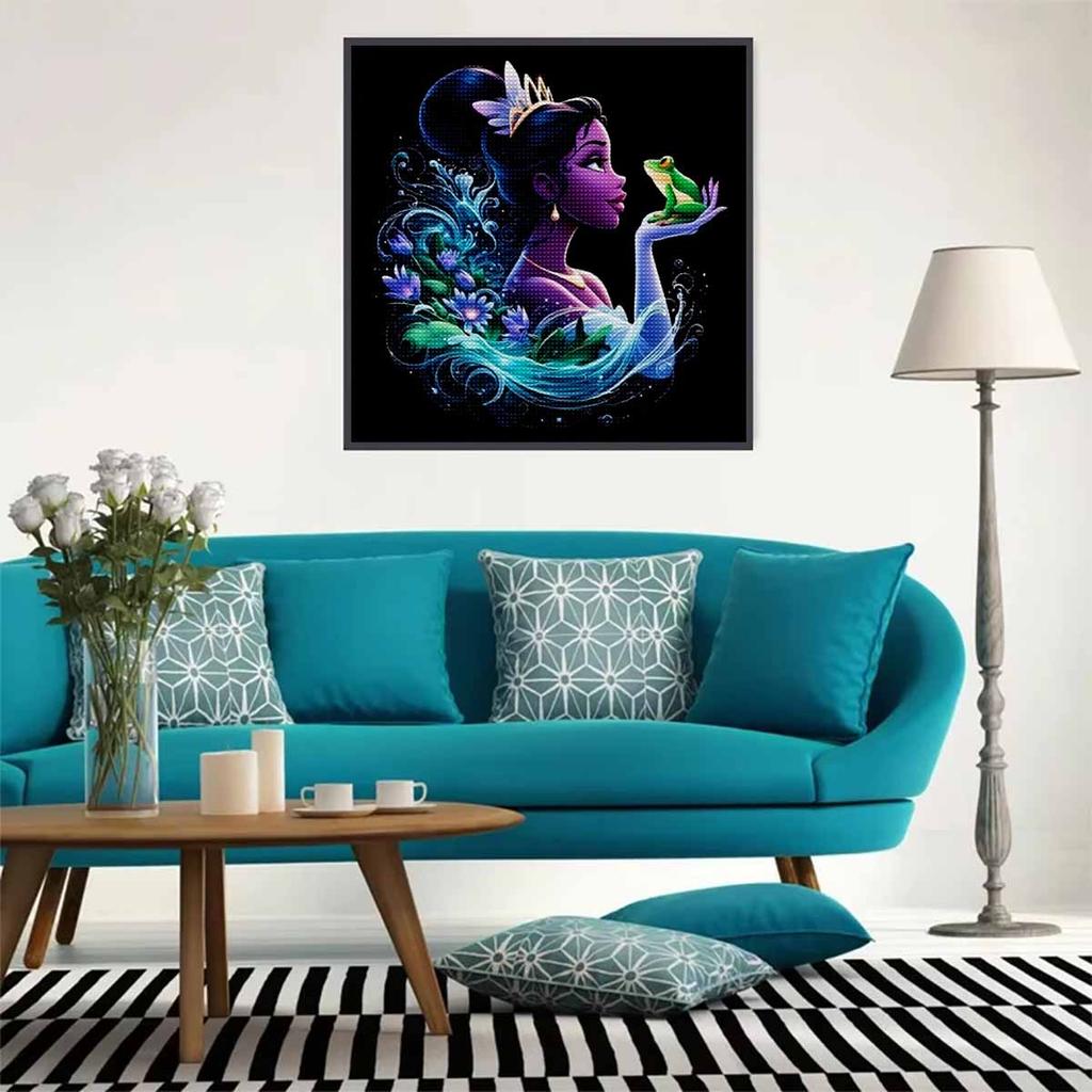 DIY Diamond Painting Round Diamond Beautiful Princess Full Diamond Mosaic Home Decoration Painting Cross Stitch Kit