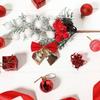 Glitter Christmas Ball Ornament Set Plastic Christmas Hanging Ornaments  Home Decoration