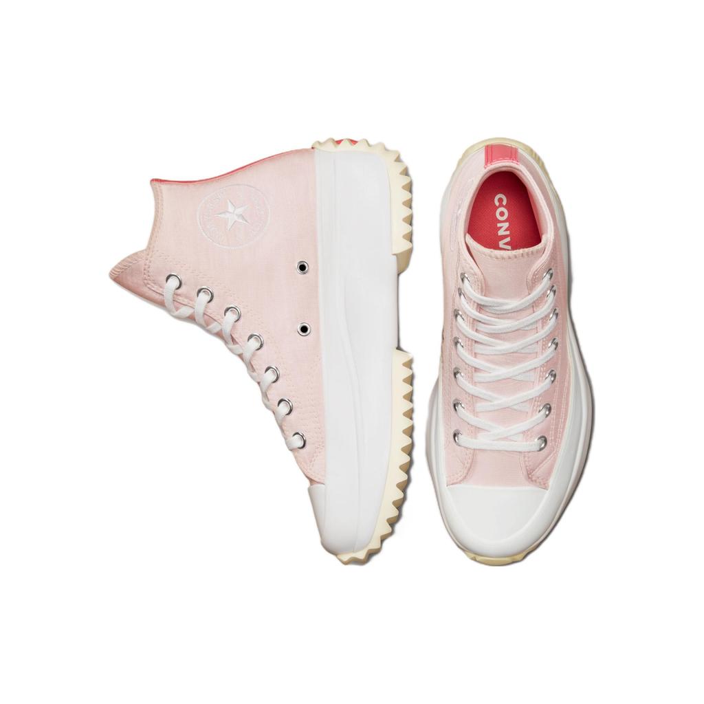 Converse Run Star Hike Platform Satin Comfortable Lightweight High-Top Canvas Shoes Unisex Sneakers Pink A00900C