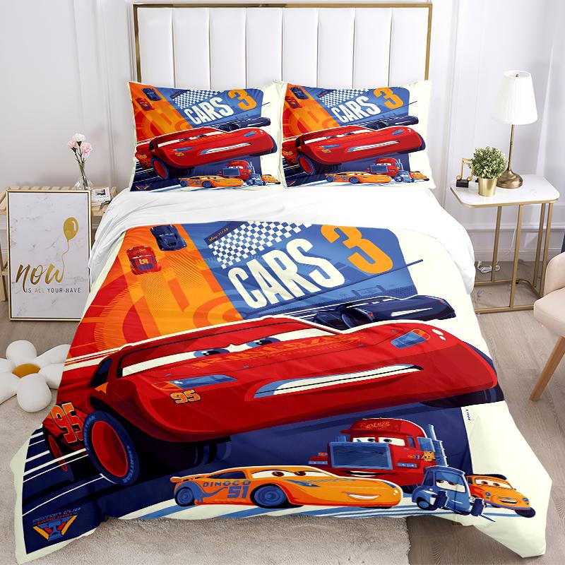 3Pcs Mcqueen'S Race Bedding Sets For All Sizes New 3D Printed Bed Cover Comforter Duvet Cover Pillowcase Bedroom Decoration