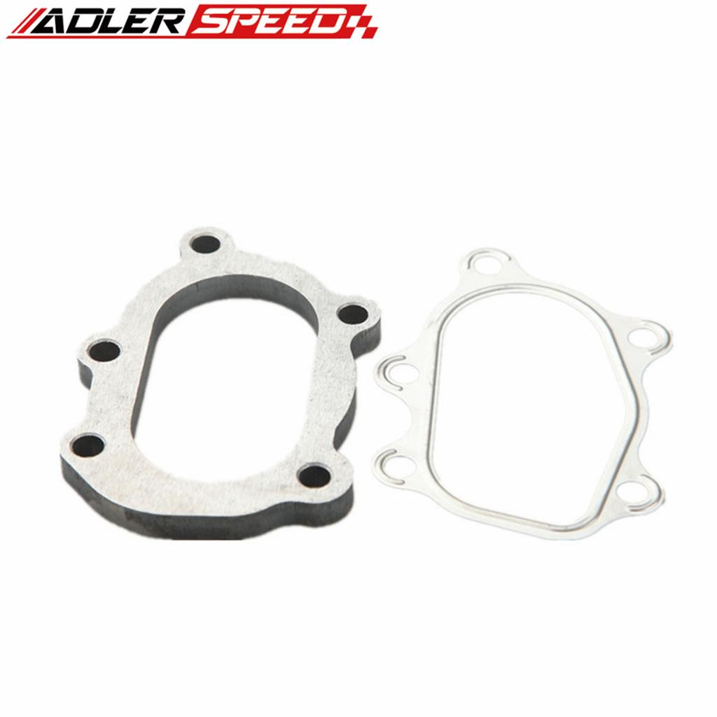 ADLERSPEED 5-Bolt GT25R/GT28R SS Discharge Flange + T25 T28 GT25 GT28 GT30 GT32 Gasket