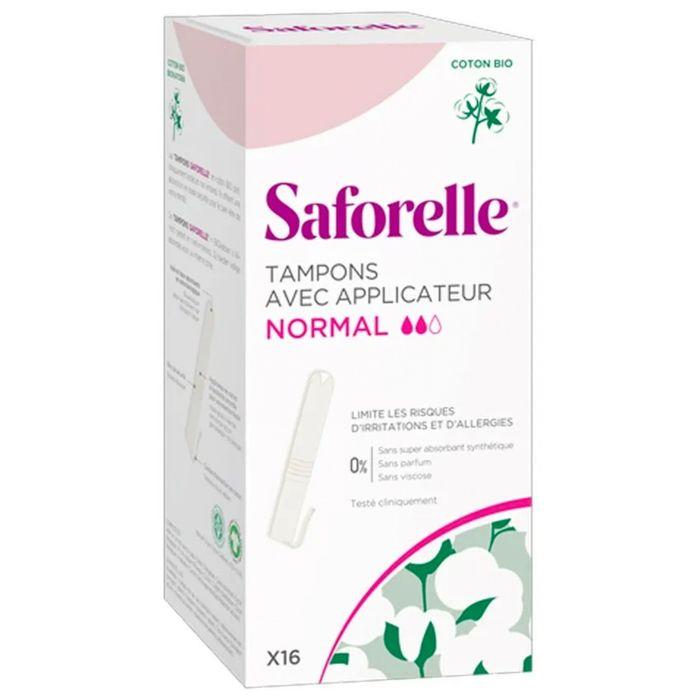 Tampons - SAFORELLE - Coton Protect - Hypoallergénique - 16 Unités - Applicateur Inclus