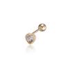 14K Lovely Heart Cubic Piercing