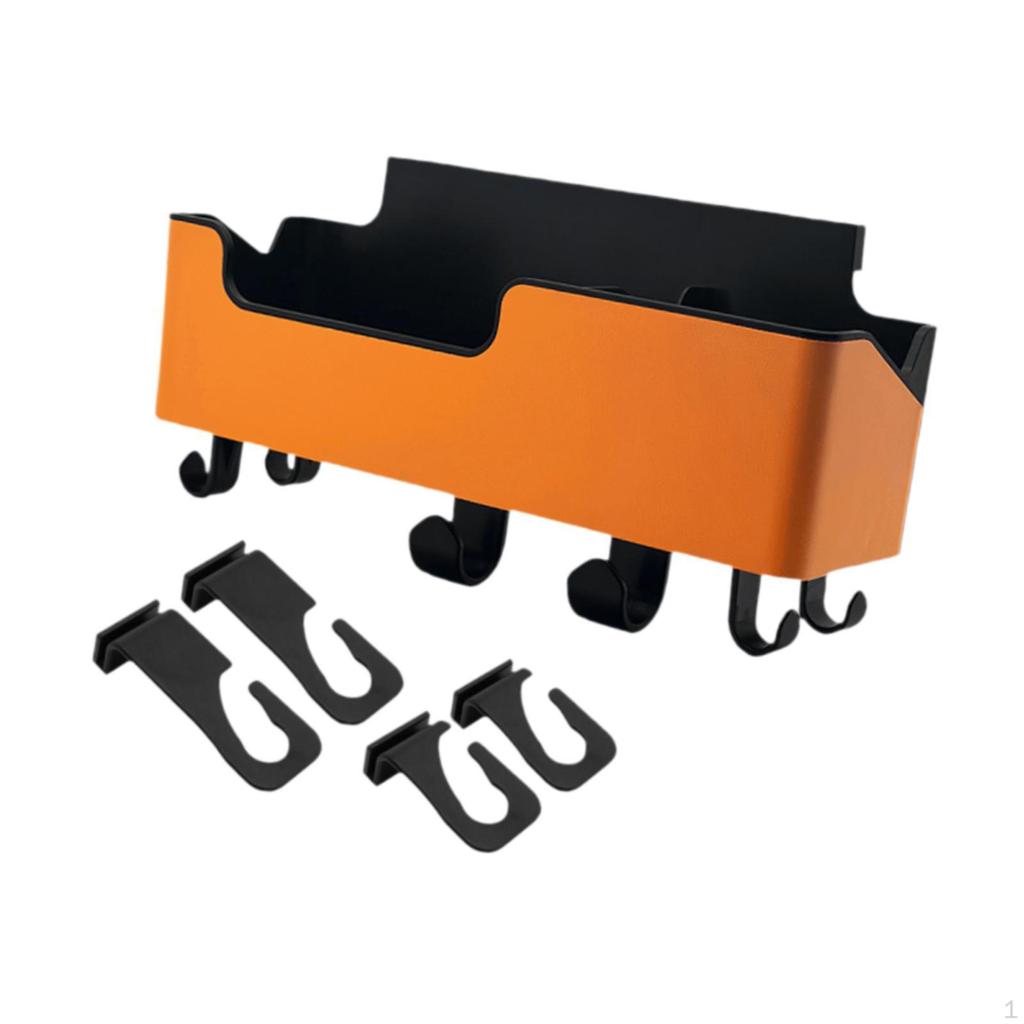 Car Headrest Backseat Storage Box Multifunctional for Kids with Hooks Cup Holder