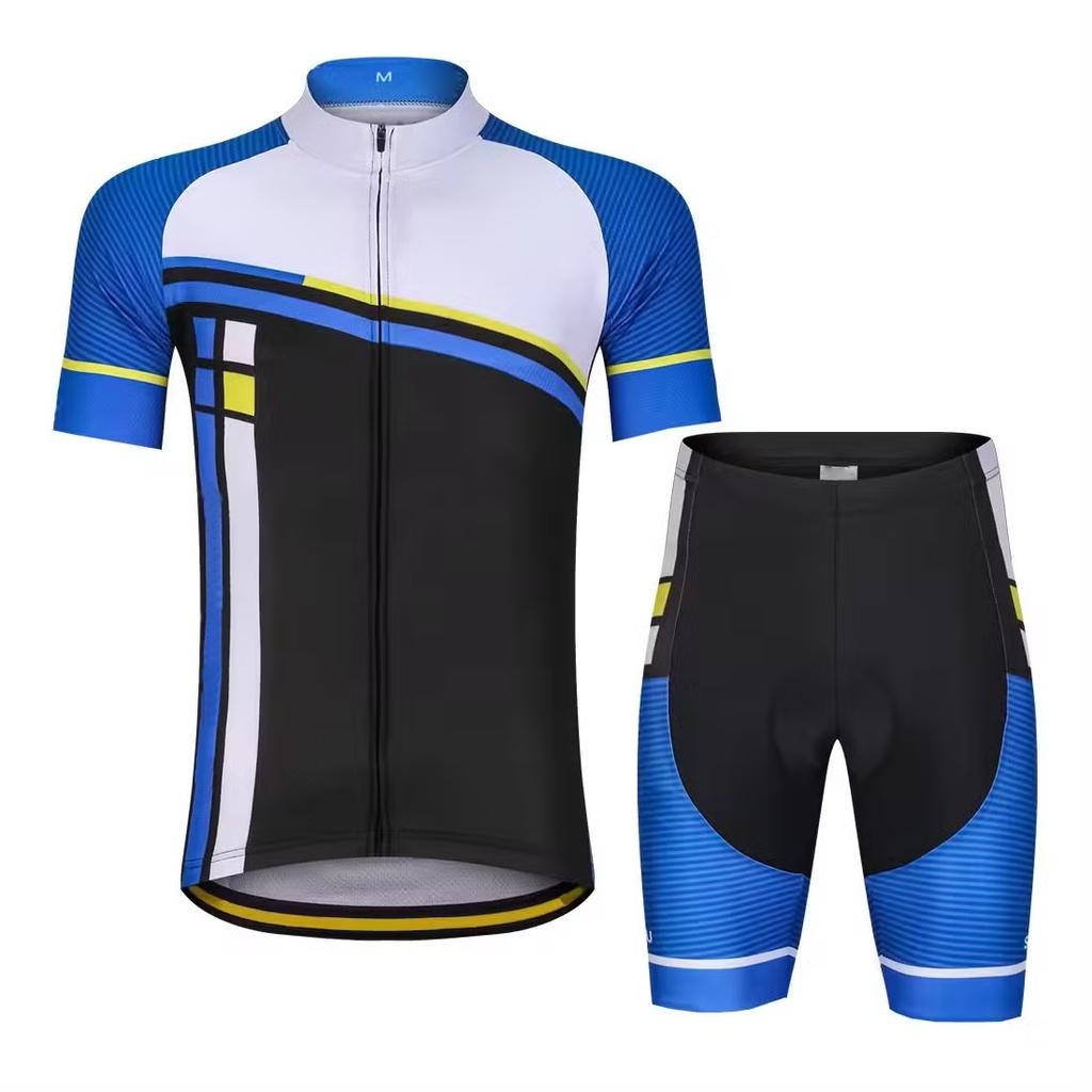Customized Logo Breathable Active Stretch Quick Dry Unisex Short Sleeve 100% Polyester Cycling Jersey