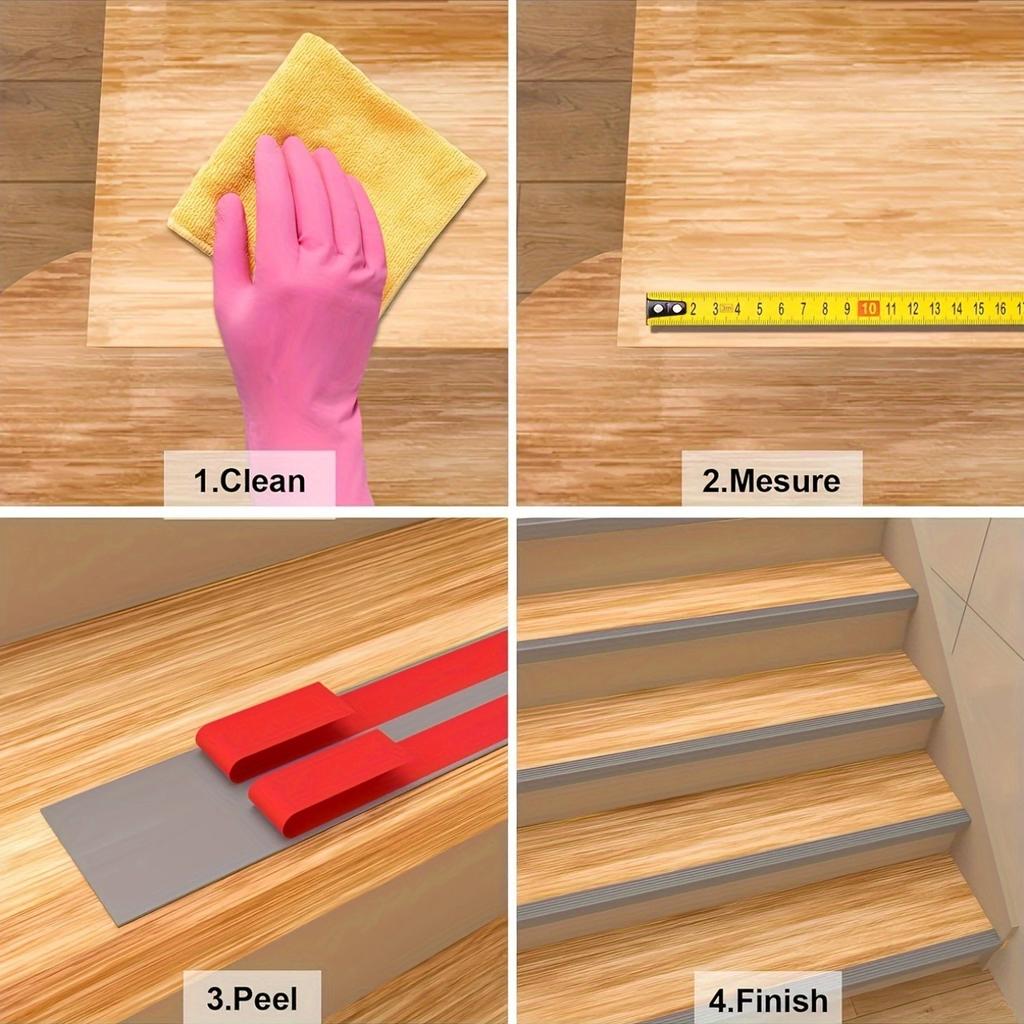 1 Stück 1m/3 Meter Treppenkanten-Schutz Weiches PVC Rutschfeste Treppenkanten profile L-Form Selbstklebende Stufenkanten-Zierleisten Stufenschutz