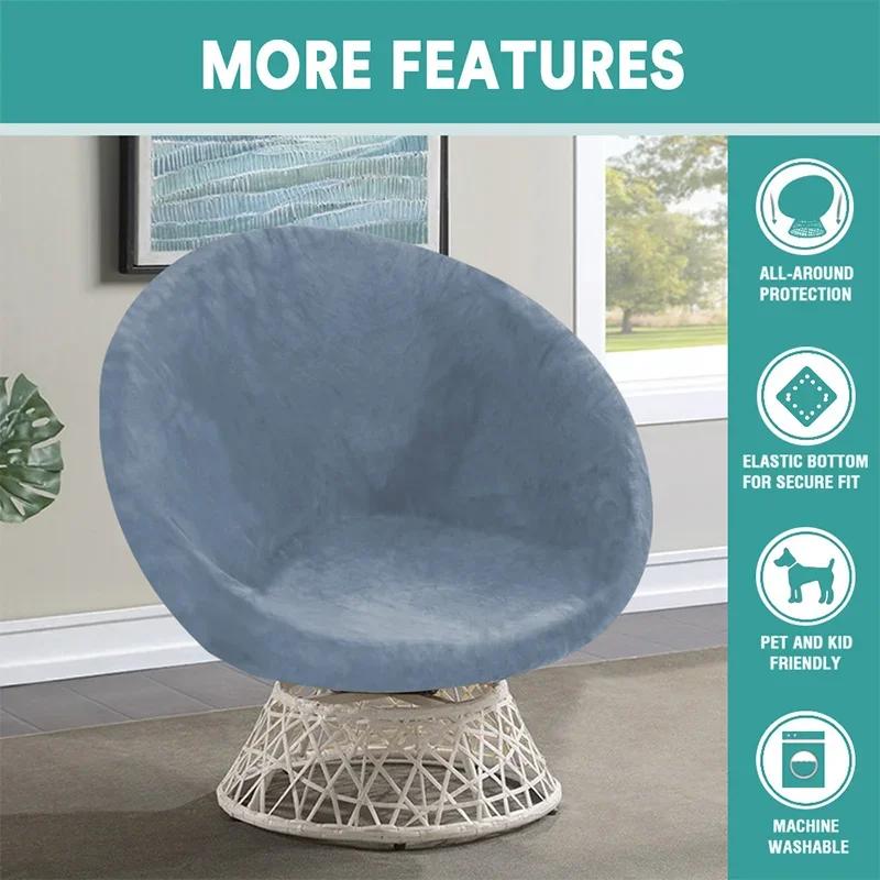 Chair Cover Home Office Chairs Dining Elastic Silver Fox Plush Universal Protection Circular Camping Bedroom Hotel Sofa Covers