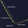 Exquisite Green Zircon Bracelet - Trendy Luxury Fashion with Celebrity-Inspired Design