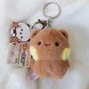 1/2Pcs New Panda Bubu and Yier Plush Pendant Keychain Dolls Cute Cartoon Panda Bear Key Ring Backpack Pendant Couple Gifts