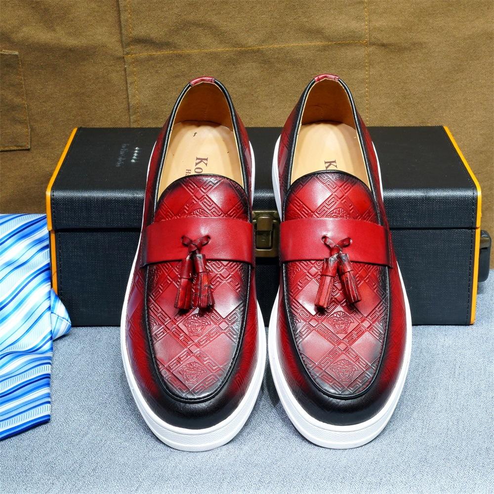 Tassel Board Shoes Men'S European And American Fashion Foot Shoes Cowhide Business Casual Loafers