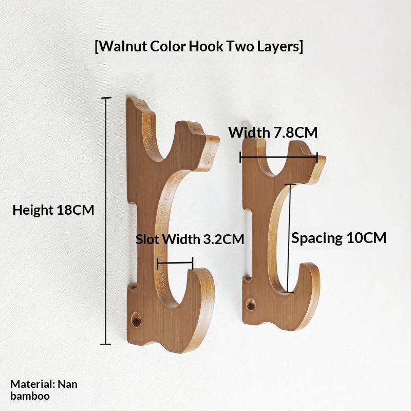 1/2/3 Tier Samurai Sword Wall Holder Rack Solid Wooden Katana Storage Shelf for Home Decor Collection Great Gift