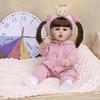 KEIUMI 22 Inch Reborn Baby Doll Full Body Silicone Vinyl Realistic 3D Skin Newborn Girl Toy Children Birthday Gift