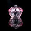 Pink  Glass Dappen Dish Acrylic Powder Liquid Holder Container Geometric Nail Lid Cup Bowl Manicure Accessories